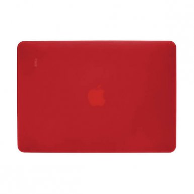 Artwizz Rubber Clip Case - матиран предпазен кейс за MacBook Air 11 (червен-прозрачен)