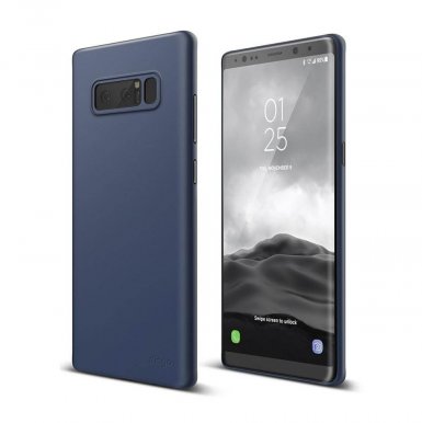 Elago Origin Case - тънък полипропиленов кейс (0.3 mm) за Samsung Galaxy Note 8 (тъмносин)