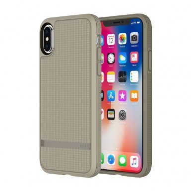 Incipio NGP Advanced Case - удароустойчив силиконов (TPU) калъф за iPhone X (бежов)