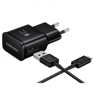 Samsung USB-C Fast Charger EP-TA20EBECGWW - захранване и USB-C кабел за устройства с USB-C стандарт (черен) (bulk)