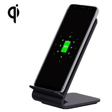 YoLike A8 10W Qi Wireless Charging Stand with LED Light - поставка (пад) за безжично захранване за QI съвместими устройства (черен)