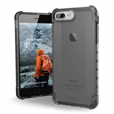 Urban Armor Gear Plyo Case - удароустойчив хибриден кейс за iPhone 8 Plus, iPhone 7 Plus (черен-прозрачен)