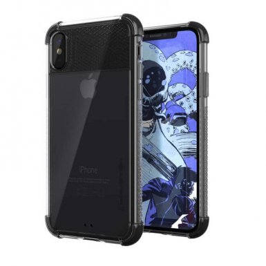 Ghostek Covert 2 Case  - хибриден удароустойчив кейс за iPhone XS, iPhone X (прозрачен-черен)