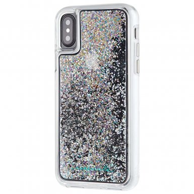 CaseMate Waterfall Case - дизайнерски кейс с висока защита за Apple iPhone XS,iPhone X (бял)