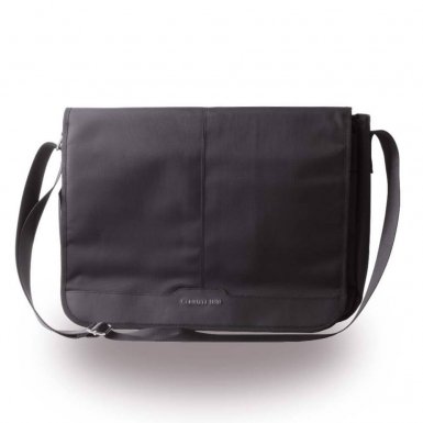 Cerruti 1881 Messenger Bag - луксозна дизайнерска чанта с презрамка за преносими компютри до 13 инча (черна)