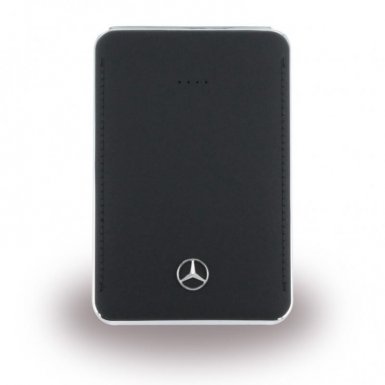 Mercedes-Benz Power Bank 5000 mAh - дизайнерска външна батерия с 2 USB изхода за мобилни устройства (черна)