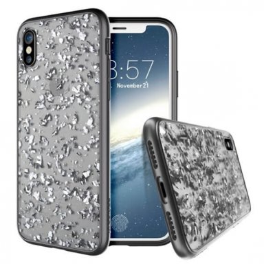 Prodigee Treasure Case - хибриден кейс с висока степен на защита за iPhone XS, iPhone X (тъмносив)