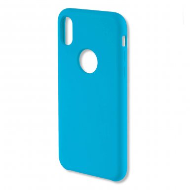 4smarts Cupertino Silicone Case - тънък силиконов (TPU) калъф за iPhone XS, iPhone X (светлосин)
