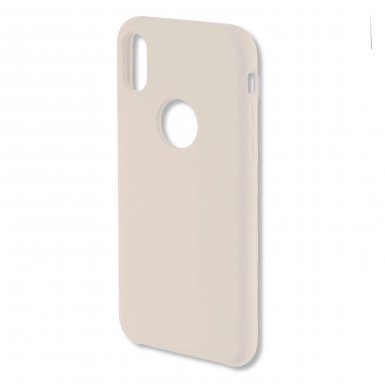 4smarts Cupertino Silicone Case - тънък силиконов (TPU) калъф за iPhone XS, iPhone X (кремав)