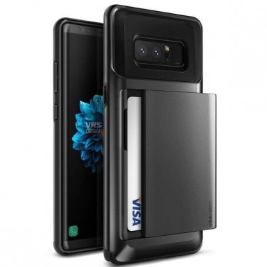 Verus Damda Glide Case - висок клас хибриден удароустойчив кейс с място за кр. карти за Samsung Galaxy Note 8 (черен)