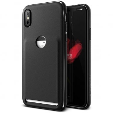 Verus Damda Fit Case - висок клас хибриден удароустойчив кейс с място за кр. карти за iPhone XS, iPhone X (черен)