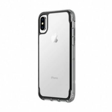 Griffin Survivor Clear - хибриден удароустойчив кейс за iPhone XS, iPhone X (черен-прозрачен)