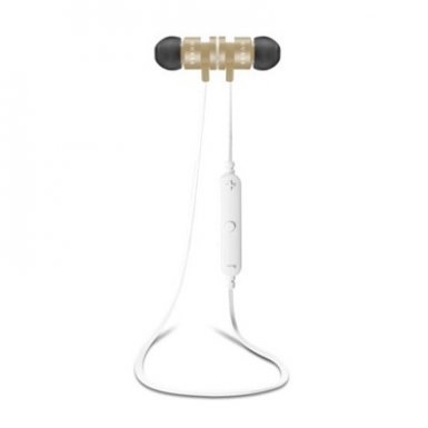 Guess Bluetooth Earphones - безжични блутут слушалки с микрофон за мобилни устройства (златист)