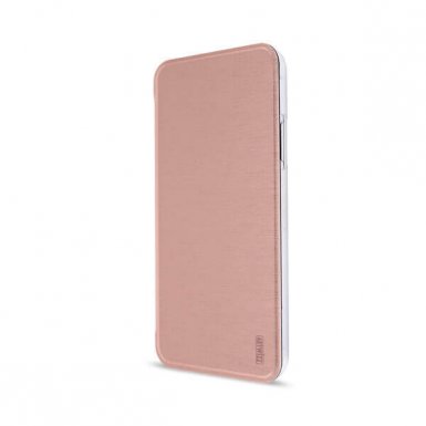 Artwizz SmartJacket case - полиуретанов флип калъф за iPhone XS, iPhone X (розово злато)