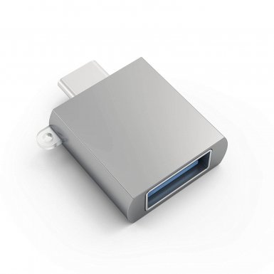 Satechi USB-C to USB Female Adapter - USB-A адаптер за MacBook и компютри с USB-C порт (тъмносив)