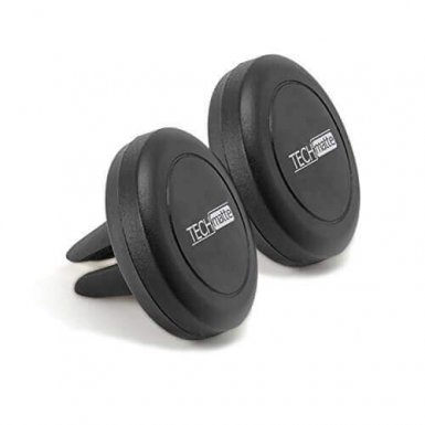 TechMatte MagGrip Air Vent Mount - комплект 2 броя магнитна поставка за радиатора на кола за смартфони (черен)