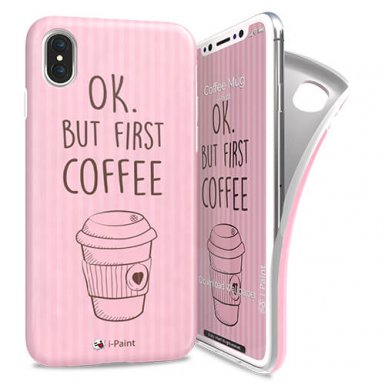 iPaint Coffe Mug Soft Case - силиконов (TPU) калъф за iPhone XS, iPhone X