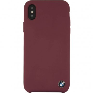 BMW Signature Silicone Hard Case - твърд силиконов кейс за iPhone XS, iPhone X (червен)