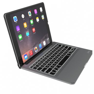 ZAGG Slim Book Keyboard Case - клавиатура, кейс и поставка за iPad Pro 9.7 и таблети с Bluetooth (черен)