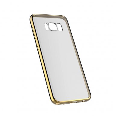 Devia Glitter Soft Case - силиконов (TPU) калъф за Samsung Galaxy S8 Plus (прозрачен-златист)