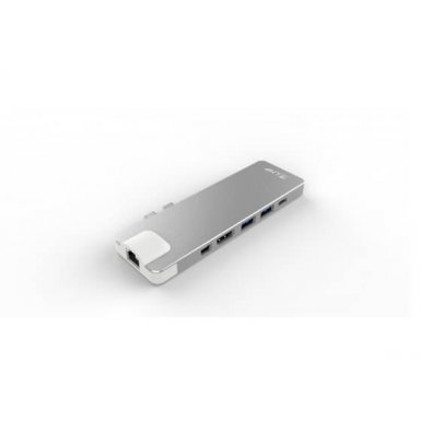 LMP USB-C Compact Dock 4K Pro - мултифункционален хъб за свързване на допълнителна периферия за компютри с USB-C (сребрист)