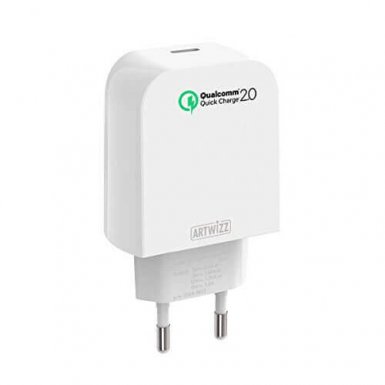 Artwizz PowerPlug USB-C Qualcom Quickcharge 15W Pro - захранване за ел. мрежа с USB-C изход и технология бързо зареждане (бял)