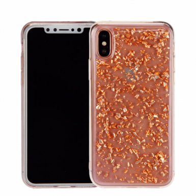 Redneck TPU Mydas Case - силиконов (TPU) калъф za за iPhone XS, iPhone X (прозрачен-розово злато)