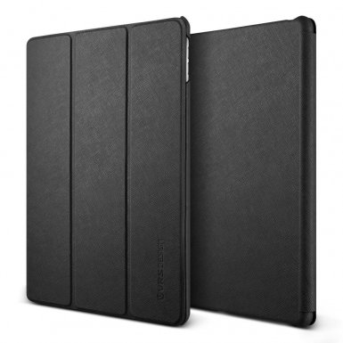 Verus Saffiano K1 - кожен калъф и поставка за iPad Air 3 (2019), iPad Pro 10.5 (черен)