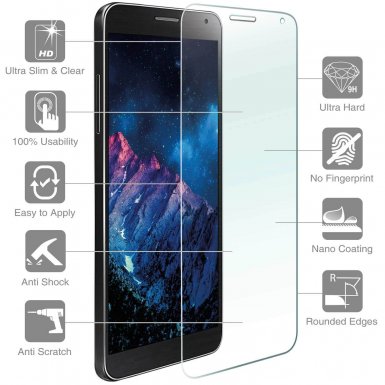 4smarts Second Glass - калено стъклено защитно покритие за дисплея на Huawei Y5 (2017), Y6 (2017), Nova Young (прозрачен)