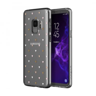 Incipio Classic Case Design Series - дизайнерски удароустойчив TPU кейс за Samsung Galaxy S9 (прозрачен-розов)