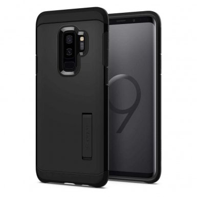 Spigen Tough Armor Case - хибриден кейс с най-висока степен на защита за Samsung Galaxy S9 Plus (черен)