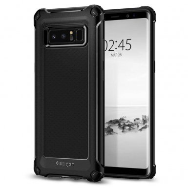 Spigen Rugged Armor Extra - термополиуретанов кейс с най-висока степен на защита за Galaxy Note 8 (черен)
