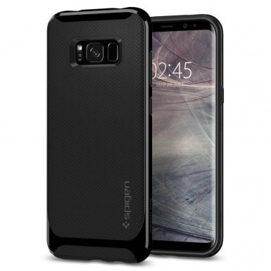 Spigen Neo Hybrid Case - хибриден кейс с висока степен на защита за Samsung Galaxy S8 (черен-лъскав)