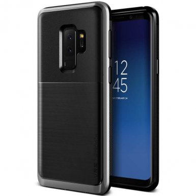 Verus High Pro Shield Case - висок клас хибриден удароустойчив кейс за Samsung Galaxy S9 Plus (тъмносив)