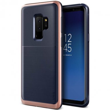 Verus High Pro Shield Case - висок клас хибриден удароустойчив кейс за Samsung Galaxy S9 Plus (тъмносин)