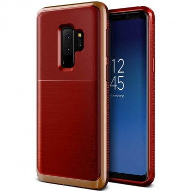 Verus High Pro Shield Case - висок клас хибриден удароустойчив кейс за Samsung Galaxy S9 Plus (червен)