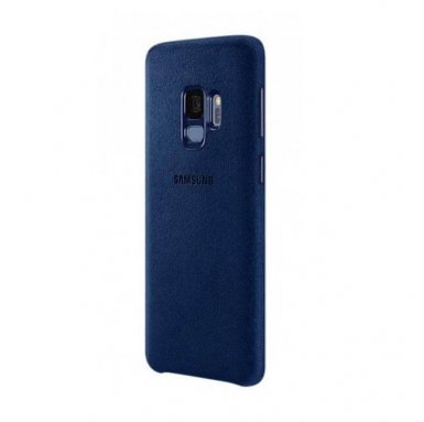 Samsung Alcantara Cover EF-XG960ALEGWW - оригинален кейс от алкантара за Samsung Galaxy S9 (тъмносин)