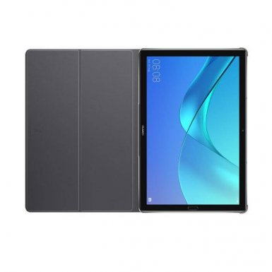 Huawei Flip Cover - оригинален кожен калъф за Huawei MediaPad M5 10.8, M5 Pro 10.8 (тъмносив)