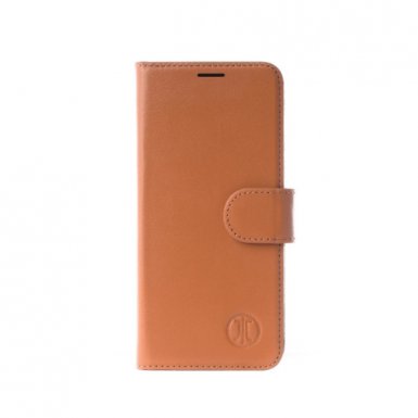 JT Berlin LeatherBook Kreuzberg Case - хоризонтален кожен (естествена кожа) калъф тип портфейл за Samsung Galaxy S9 plus (кафяв)