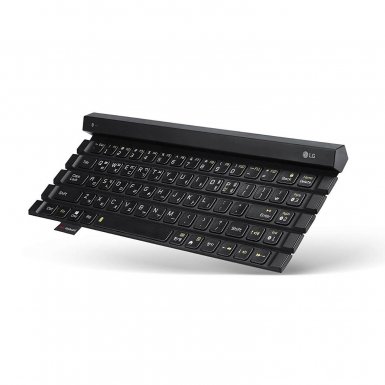 LG Rolly 2 Bluetooth Keyboard - сгъваема безжична клавиатура за таблети, смартфони и компютри с Bluetooth (черна)