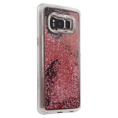 CaseMate Waterfall Case - дизайнерски кейс с висока защита за Samsung Galaxy S8 Plus (розово злато)