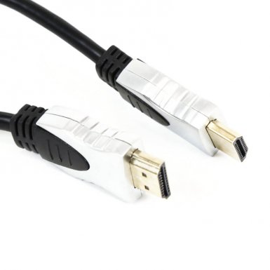 Omega HDMI Cable v1.4 - HDMI кабел за мобилни устройства (1.5 метра) (сив)