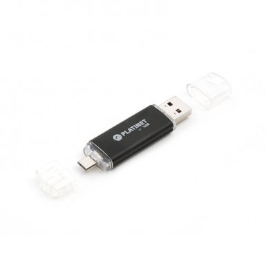 Platinet Android Pendrive USB 16GB - USB флаш памет и MicroUSB памет за компютри, смартфони и таблети (черен)