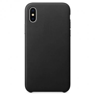SDesign Leather Original Case - качествен кожен (естествена кожа) кейс за iPhone XS, iPhone X (черен)