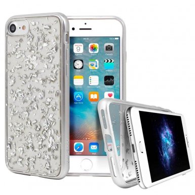 Prodigee Treasure Case - хибриден кейс с висока степен на защита за iPhone 8, iPhone 7 (сребрист)