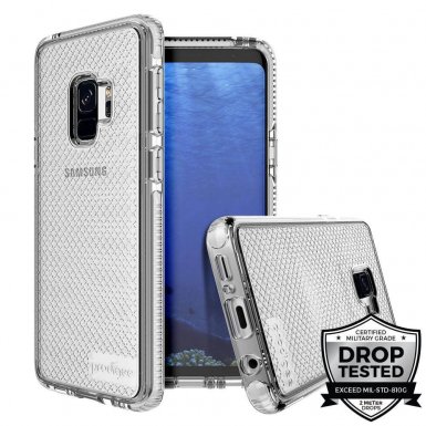 Prodigee Safetee Case - хибриден кейс с висока степен на защита за Samsung Galaxy S9 (сребрист)