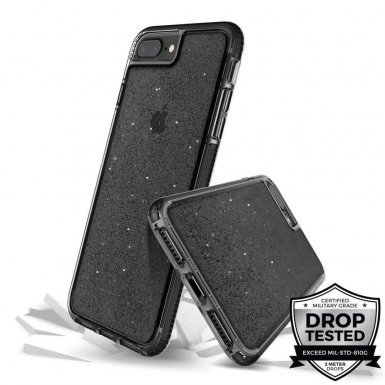 Prodigee SuperStar Case - хибриден кейс с висока степен на защита за iPhone 8 Plus, iPhone 7 Plus (черен)