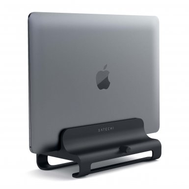 Satechi Universal Vertical Aluminium Laptop Stand - вертикална алуминиева поставка за MacBook и лаптопи (черен-мат)