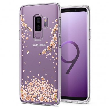 Spigen Liquid Crystal Blossom Crystal Case - тънък качествен термополиуретанов кейс за Samsung Galaxy S9 Plus (прозрачен)