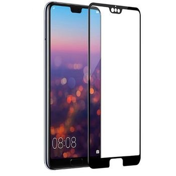 Displex Real Glass 10H Protector 3D Full Cover - калено стъклено защитно покритие за дисплея на Huawei P20 (черен-прозрачен)